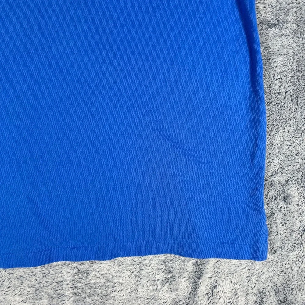 Polo Ralph Lauren Mens L Classic Fit Cotton Mesh Polo‎ Shirt Blue w/ Orange Pony